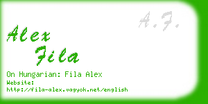 alex fila business card